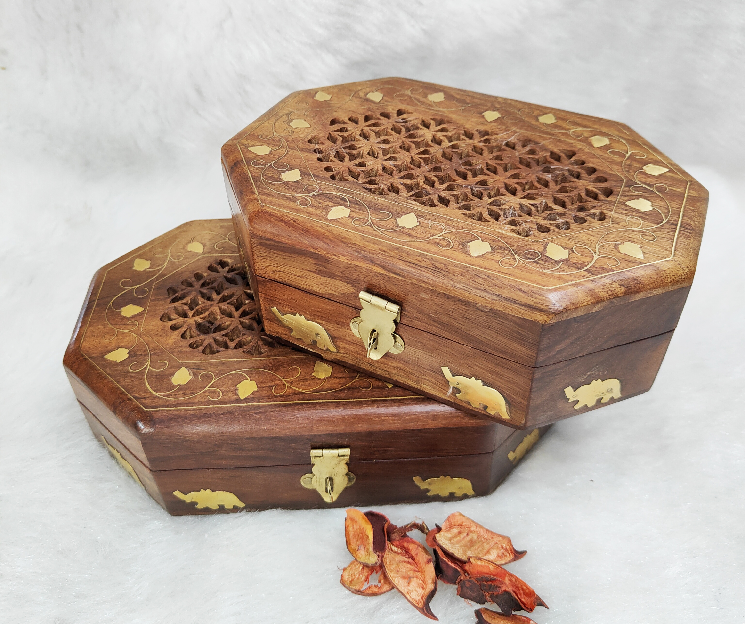 YXFZPAN Wooden Boxes for Crafts, Natural Wooden Boxes, India | Ubuy