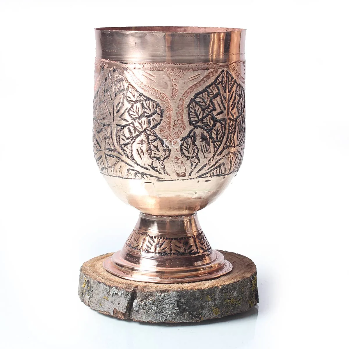 Knadkaer Copper Plate With LId  Hand Engraved - Kashmir Origin