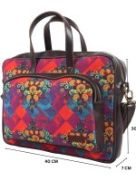 Shekhawati Motif Print Handmade Laptop Bag