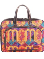 Multicoloured Motif Printed Laptop Bag