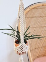 Large Macrame Basket Plant Hanger | Classic plant holder | Timeless home decor | Ceiling and window hanging planter