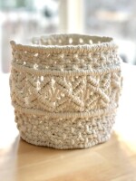 Macrame basket | Macrame plant pot cozy | Boho inspired home decor | Unique | Handmade