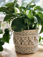 Macrame basket | Macrame plant pot cozy | Boho inspired home decor | Unique | Handmade