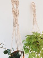 Macrame “Infinity” Plant Hanger / Gifts for her/ Houseplants / Boho / Unique Gifts / Handmade / Wall Hanging / Eclectic / Gifts for him