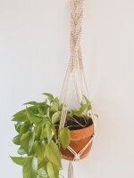 Macrame “Infinity” Plant Hanger / Gifts for her/ Houseplants / Boho / Unique Gifts / Handmade / Wall Hanging / Eclectic / Gifts for him