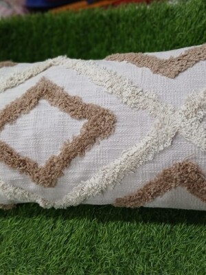 High quality 100% jute tufted long cushion cover with or without filler