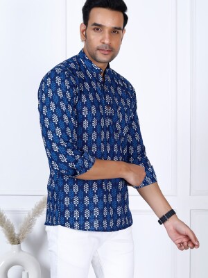 Men’s jaipuri stylish cotton print kurta for casual wear