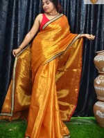 Pure Raga Tissue Saree with Rich Jardousi Border – A Touch of Elegance