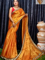 Pure Raga Tissue Saree with Rich Jardousi Border – A Touch of Elegance