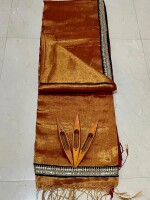 Pure Raga Tissue Saree with Rich Jardousi Border – A Touch of Elegance