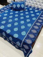 Denim, Premium Bedsheet, with 2 Pillow Covers