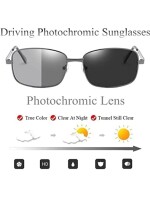 LENS Need Photochromatic Sun Glasses For Men & Women Anti Glare Anti Reflection UV Protection UV 420 Day & Night Sun Glasses Zero Power Curved Shape F