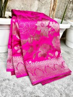 Elegant Banarasi Semi Katan Silk Saree – Perfect for Parties & Festivals