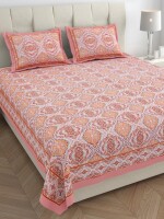 PATOLA -King size-100*108, Pure cotton double bed sheet