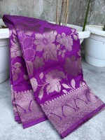 Elegant Banarasi Semi Katan Silk Saree – Perfect for Parties & Festivals