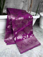 Elegant Banarasi Semi Katan Silk Saree – Perfect for Parties & Festivals