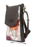 Deer Motif Crossbody Mobile Sling Bag