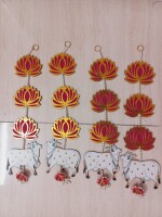 Lotus Cow Hanging (Pair) - Beautifully Crafted Wall Decor