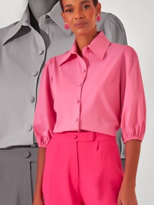 Office Shirt - Formal yet Casual  The Pink hue of our " Office Shirt Dress" evokes the joy of summer.