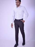 Men's polyester cotton formal pattern shirt