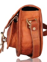 11" Women's Real Leather Shoulder Cross Body Satchel Saddle Tablet Retro Rustic Vintage Bag Handbags Purse