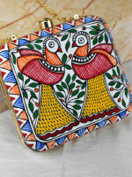 Madhubani hand painted clutch bag (box) for women