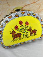 Unique design hand painted clutch bag (box) for women