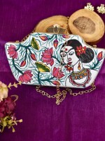 Splendor beautiful hand painted clutch bag (box) for women