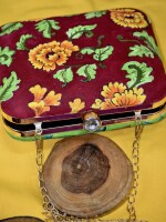 Hand painted kalamkari clutch bag (box) for women