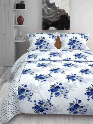 Floral Cotton 1 Double Bedsheet With 2 Pillow Covers