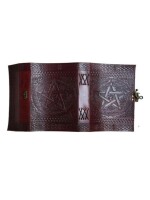 6x8 Personalized Leather Journal - Star Design Travel Leather Journal Writing Pad Sketchbook .