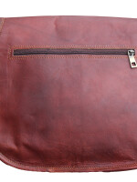 Handmade Leather Shoulder Cross Body Satchel Saddle Tablet Retro Rustic Vintage Bag Handbags Purse with 5 pocket.