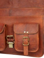 16 Inch Vintage Handmade Leather Messenger Bag Laptop Briefcase Computer Satchel Bag for Men & Women