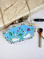 Classy hand painted clutch bag (box) for women