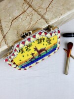 Nature Inspired hand painted clutch bag (box) for women