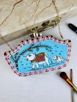 Matang hand painted clutch bag (box) for women