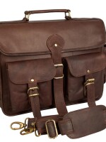 15 inch Leather laptop briefcase bag Messenger Office College Crossbody Bag Notebook case