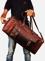 21'' Inch Leather Duffel Bag Weekender Travel Overnight Carry-On Luggage Bag For Unisex