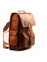 Leather Laptop Backpack Casual Bookbag Daypack Camping Travel Rucksack Knapsack