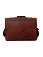 Vintage leather flap school & college bag | unisex travel crossbody bag