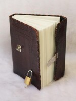 Leather Bound Journal With Key lock Handmade Vintage Large 7" Embossed For Men Women Blank pages personal Diary notebook journal gift Antique.