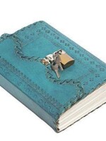 Vintage Leather Handcrafted Regular Diary/Personal Organiser/Notebook/Journal with Lock and Key For Men/Women/Girls || Antique Gift (7") (Ocean Blue)