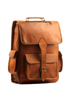 Leather Laptop Backpack Casual Bookbag Daypack Camping Travel Rucksack Knapsack