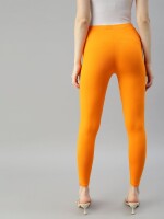Saffron yellow cotton comfort legging in ankle length