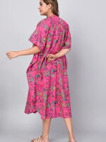 stylish and comfortable floral print dress for women pink