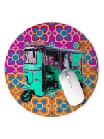 Turquoise Green Rickshaw Mouse Pad