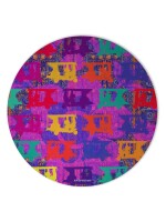 Vibrant Auto Rickshaws Round Mouse Pad