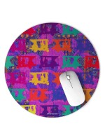 Vibrant Auto Rickshaws Round Mouse Pad