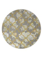 White Lotus Flower Round Office Mouse Pad