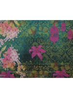 Pink Green Flower Designer Rug for Home